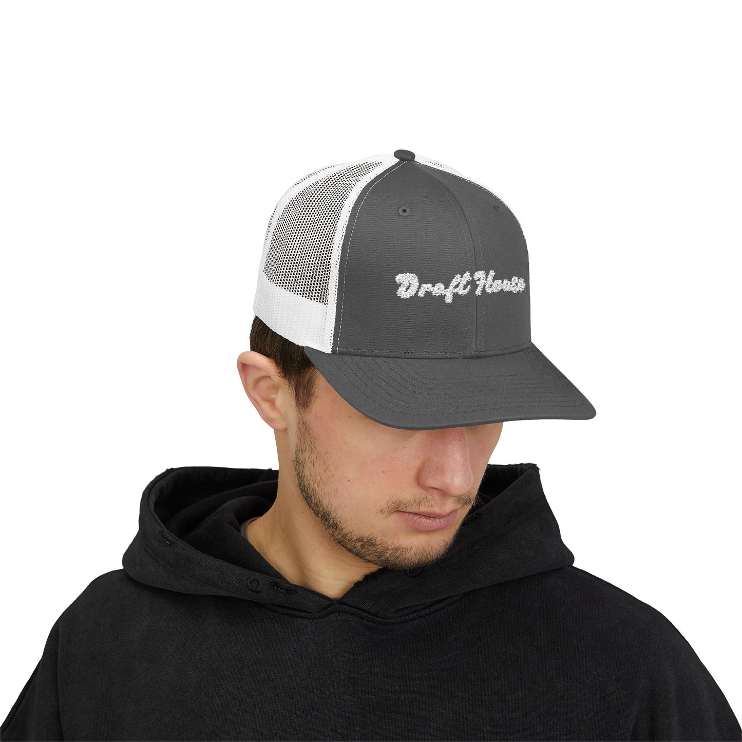 Draft House Embroidered Snapback Trucker Cap - Perfect for Beer Lovers