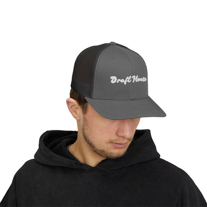 Draft House Embroidered Snapback Trucker Cap - Perfect for Beer Lovers