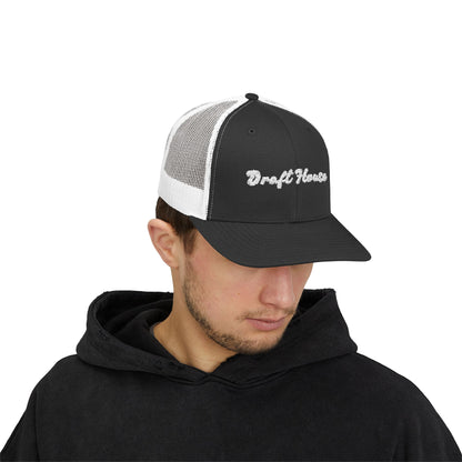 Draft House Embroidered Snapback Trucker Cap - Perfect for Beer Lovers