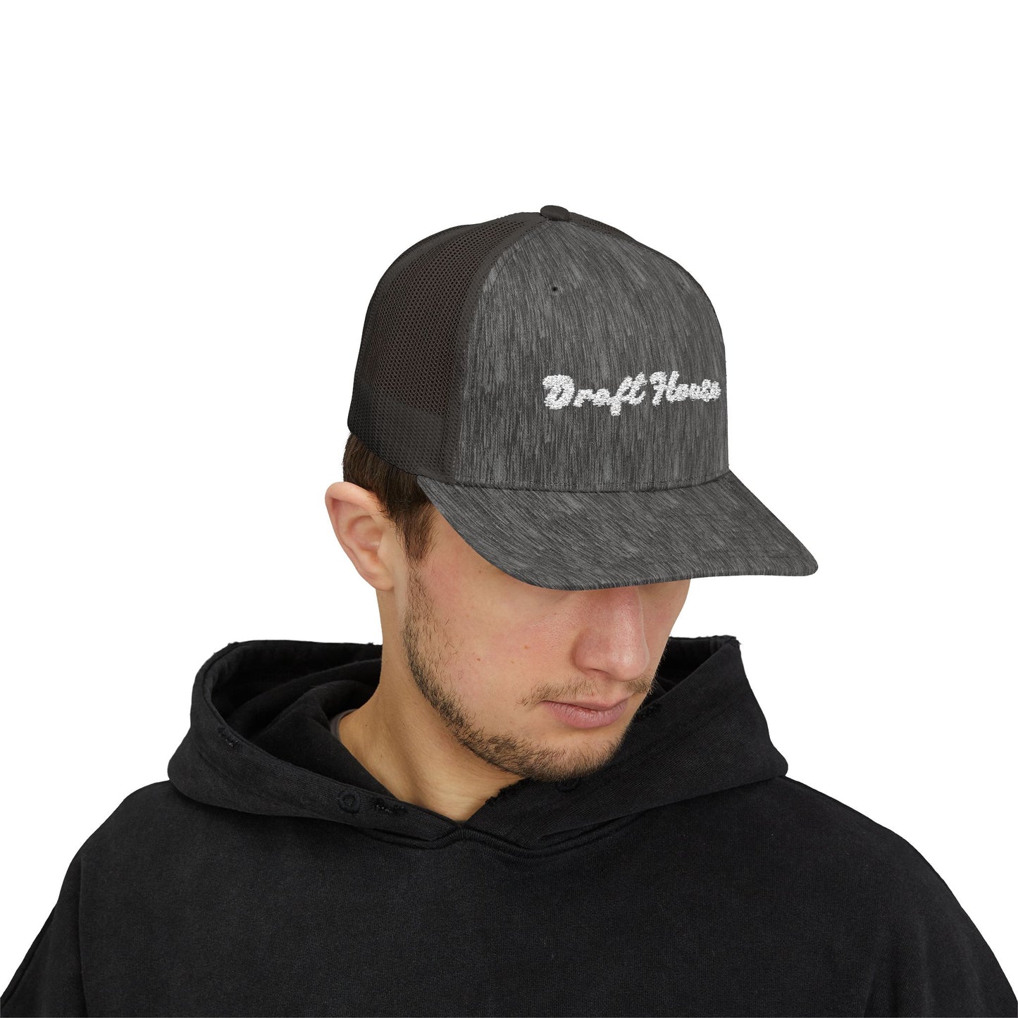 Draft House Embroidered Snapback Trucker Cap - Perfect for Beer Lovers